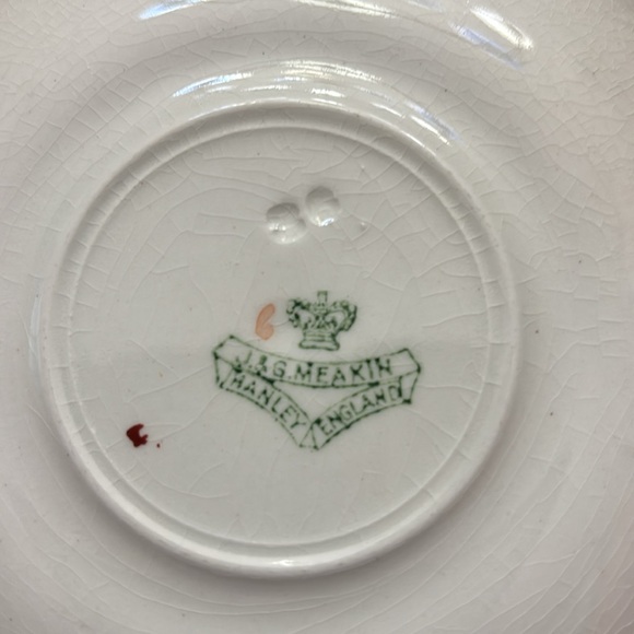 JG MEAKIN saucers desert plates 6.5” SOL SUN 391413 FLORAL lot 6 VNTG England - Picture 3 of 7